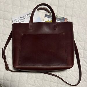 Portland Leather Medium Crossbody Tote cognac